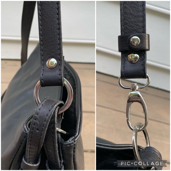 L'Artigiano Sorrentino black leather purse bag made in Italy - Picture 5 of 14